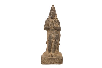 Lot 4 - A STONE SCULPTURE OF HANUMAN