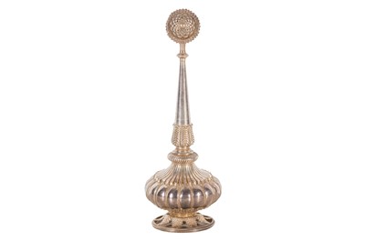 Lot 43 - A SILVER ROSEWATER SPRINKLER