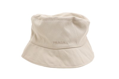 Lot 316 - Prada Beige Logo Bucket Hat - Size S