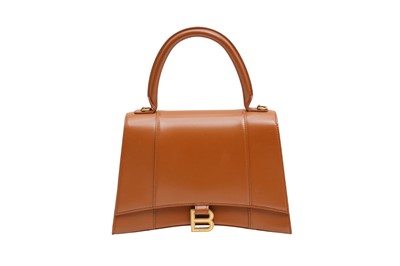 Lot 144 - Balenciaga Camel Hourglass Medium Top Handle Bag