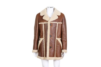 Lot 93 - Yves Salomon Homme Brown Shearling Coat - Size 48