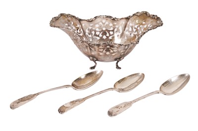 Lot 151 - A Victorian provincial sterling silver teaspoon, York 1847 by James Barber