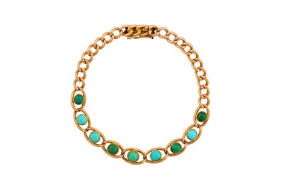 Lot 120 - A TURQUOISE BRACELET