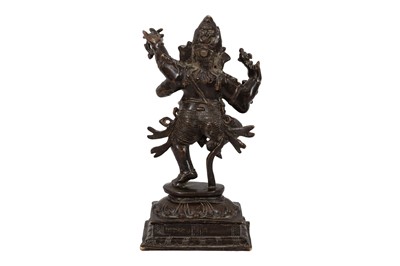 Lot 10 - A BRONZE STATUE OF GANESH
