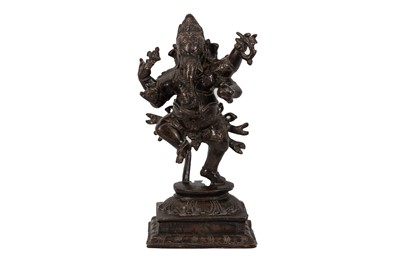 Lot 10 - A BRONZE STATUE OF GANESH