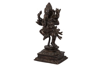Lot 10 - A BRONZE STATUE OF GANESH