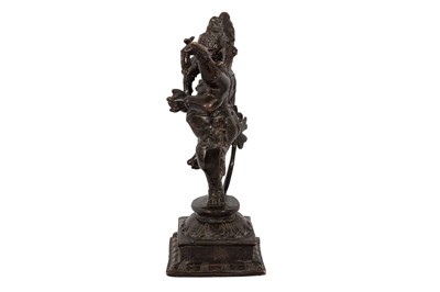 Lot 10 - A BRONZE STATUE OF GANESH