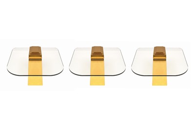 Lot 389 - A SET OF THREE CONTEMPORARY GLASS COFFEE TABLES