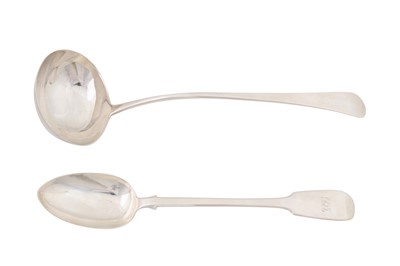 Lot 143 - A George III sterling silver basting spoon, London 1817 by William Eley and William Fearn