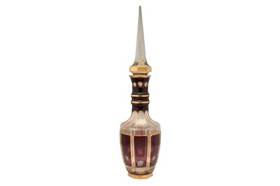 Lot 228 - A LARGE BOHEMIAN GLASS DECANTER, MOSER OR JOSEPHINENHUTTE, CIRCA 1900