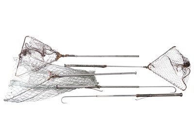 Lot 81 - TWO HARDY BROTHERS LTD OF ALNWICK GAFF TELESCOPIC FISHING HOOKS, CIRCA 1930S