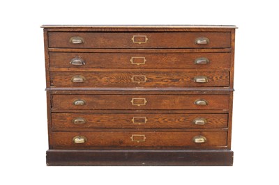 Lot 169 - A 19TH CENTURY OAK PLAN CHEST