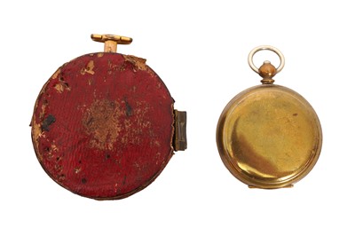 Lot 86 - A GILBERT & CO GILT BRASS POCKET COMPASS, EARLY 19TH CENTURY