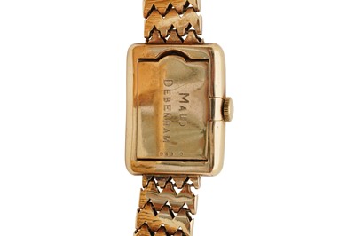 Lot 264 - A LADY'S GOLD INTERNATIONAL WATCH COMPANY BRACELET WATCH