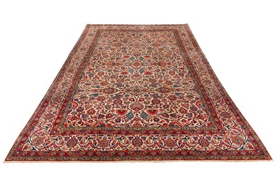 Lot 22 - A FINE KASHAN CARPET, CENTRAL PERSIA