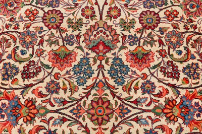 Lot 22 - A FINE KASHAN CARPET, CENTRAL PERSIA