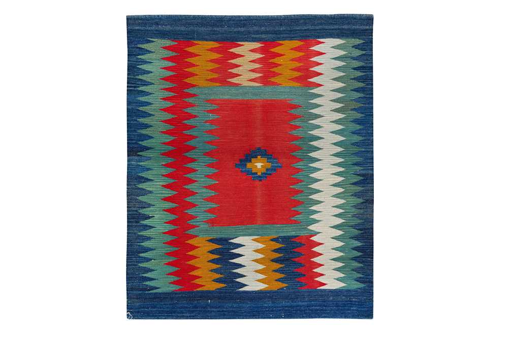 Lot 21 - A FINE SOFREH KILIM, SOUTH-WEST PERSIA