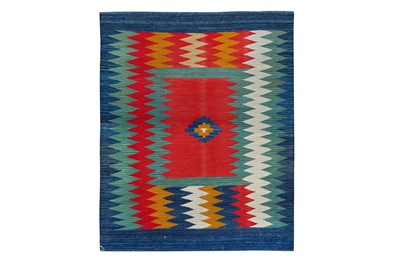 Lot 21 - A FINE SOFREH KILIM, SOUTH-WEST PERSIA