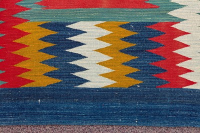 Lot 21 - A FINE SOFREH KILIM, SOUTH-WEST PERSIA