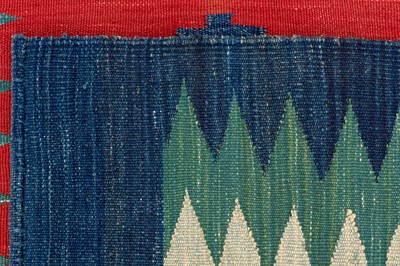 Lot 21 - A FINE SOFREH KILIM, SOUTH-WEST PERSIA