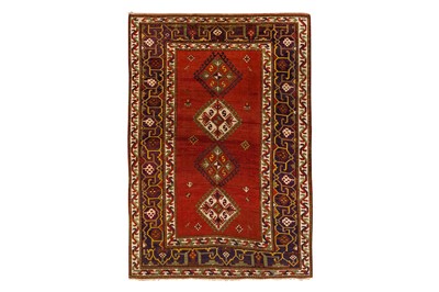 Lot 100 - AN ANTIQUE LARGE KAZAK RUG, SOUTH CAUCASUS