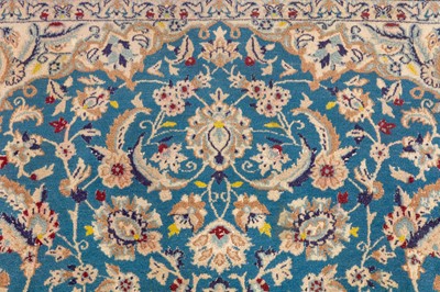Lot 3 - A FINE PART SILK NAIN CARPET, CENTRAL PERSIA