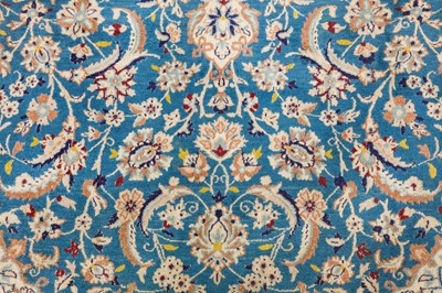 Lot 3 - A FINE PART SILK NAIN CARPET, CENTRAL PERSIA