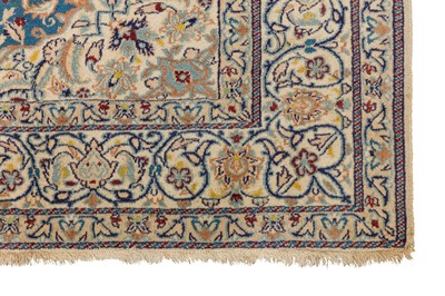 Lot 3 - A FINE PART SILK NAIN CARPET, CENTRAL PERSIA