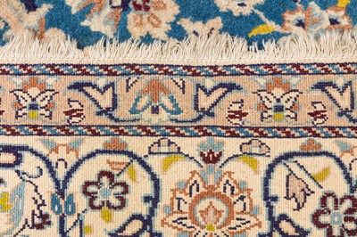 Lot 3 - A FINE PART SILK NAIN CARPET, CENTRAL PERSIA