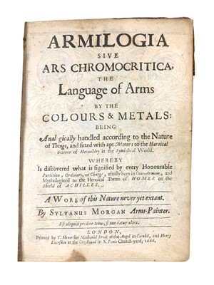 Lot 144 - Morgan. Armilogia sive Ars chromocritica, 1666