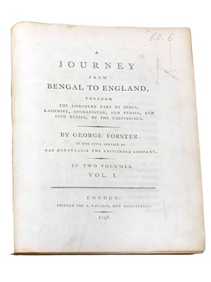Lot 74 - Forster. A Journey from Bengal to England,....1798