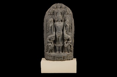 Lot 6 - A GREYSTONE STELE OF VISHNU