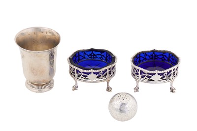 Lot 236 - A Louis XVI late 18th century French provincial silver beaker, Orleans 1780 by François-Robert Caillier (1738-1817)