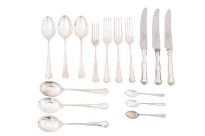 Lot 123 - An Elizabeth II sterling silver part-table service / canteen, Sheffield various dates including 1977/78  by William Hutton and Sons