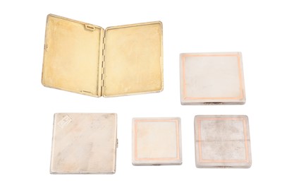 Lot 174 - An Elizabeth II sterling silver cigarette case, Birmingham 1959 by W H Manton Ltd