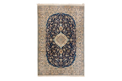 Lot 78 - A VERY FINE PART SILK NAIN CARPET, CENTRAL PERSIA