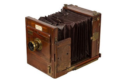 Lot 68 - A Perken, Son & Rayment Half Plate Mahogany & Brass Tailboard Camera
