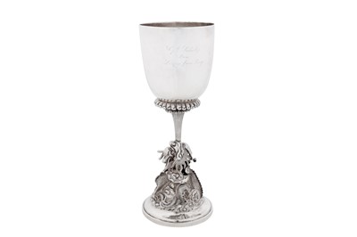 Lot 2 - A mid to late 19th century Chinese export silver standing cup, Canton circa 1870, marked Quan, retailed by Lee Ching
