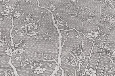 Lot 117 - A late 19th century Chinese export silver tray, Canton circa 1890, marked Qiu Ji, retailed by Wang Hing