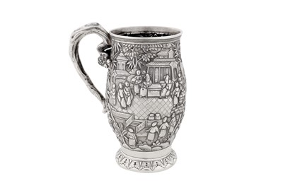 Lot 109 - A late 19th century Chinese export silver mug, Canton circa 1890, marked Shen Chang