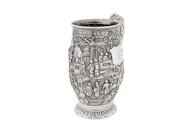 Lot 109 - A late 19th century Chinese export silver mug, Canton circa 1890, marked Shen Chang