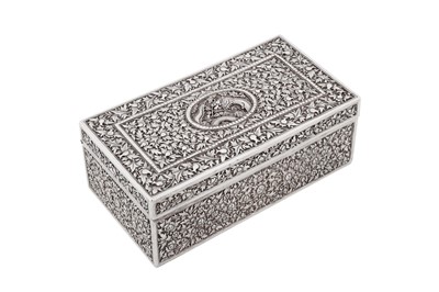 Lot 67 - An early 20th century Thai (Siamese) silver box, probably Bangkok circa 1910, marked Xiang He