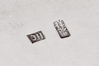 Lot 106 - An early 20th century Chinese export silver box, Shanghai circa 1910, marked Xiang Long, retailed by Hung Chong