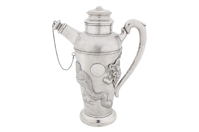 Lot 96 - An early 20th century Chinese export silver cocktail shaker, Shanghai circa 1930, retailed by Hung Chong