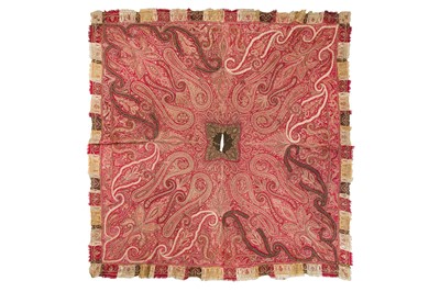 Lot 45 - A SQUARE KASHMIRI JAMUWAR SHAWL