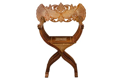 Lot 248 - A hardwood Anglo-Indian ivory and ebony-inlaid armchair