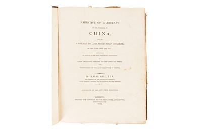 Lot 69 - Abel. Narrative of a Journey in the Interior of China, 1818