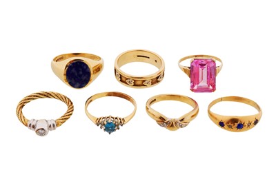 Lot 23 - A COLLECTION OF SEVEN RINGS