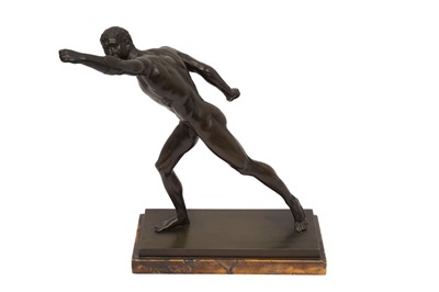 Lot 356 - A BRONZE SCULPTURE AFTER THE HELLENISTIC BORGHESE GLADIATOR