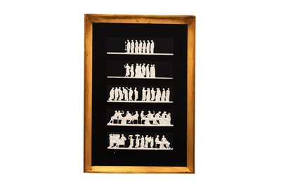 Lot 361 - A GROUP OF SEVEN FRAMED SETS OF EARLY 19TH CENTURY PLASTER RELIEF PLAQUES